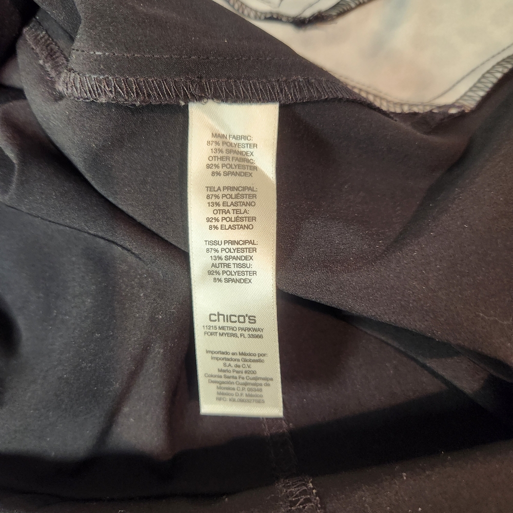 Chico's Chic Black and White Patterned Bomber Jac… - image 6